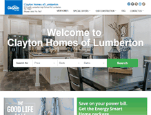 Tablet Screenshot of claytonhomeslumberton.com